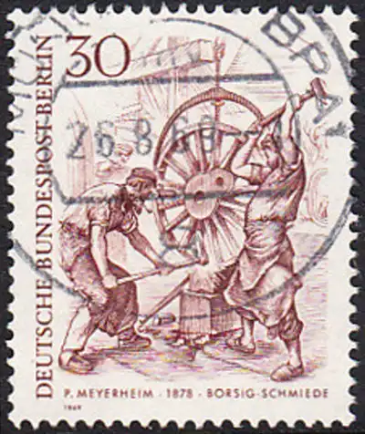 BERLIN 1969 Michel-Nummer 335 gestempelt EINZELMARKE (l)