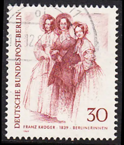 BERLIN 1969 Michel-Nummer 336 gestempelt EINZELMARKE (o)