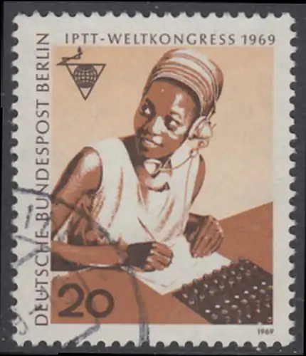 BERLIN 1969 Michel-Nummer 343 gestempelt EINZELMARKE (m)