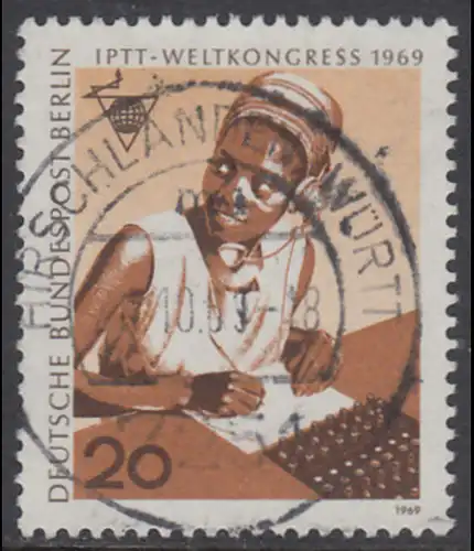 BERLIN 1969 Michel-Nummer 343 gestempelt EINZELMARKE (g)