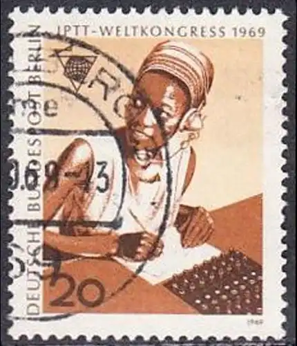 BERLIN 1969 Michel-Nummer 343 gestempelt EINZELMARKE (c)