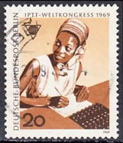 BERLIN 1969 Michel-Nummer 343 gestempelt EINZELMARKE (b)