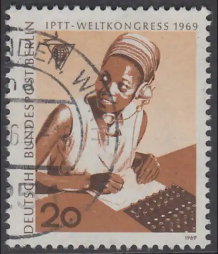 BERLIN 1969 Michel-Nummer 343 gestempelt EINZELMARKE (k)