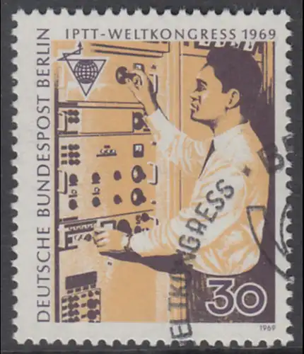 BERLIN 1969 Michel-Nummer 344 gestempelt EINZELMARKE (p)