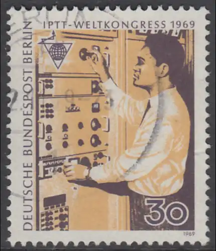 BERLIN 1969 Michel-Nummer 344 gestempelt EINZELMARKE (o)