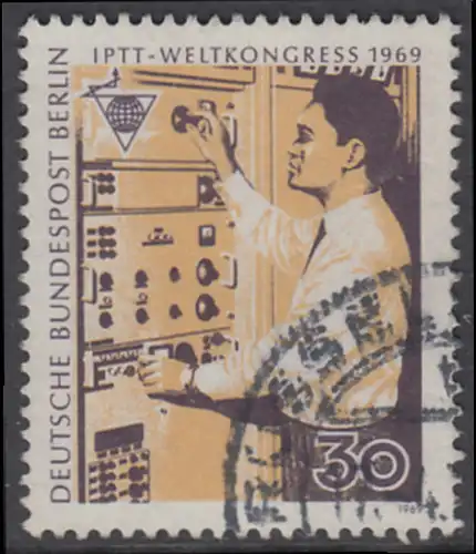 BERLIN 1969 Michel-Nummer 344 gestempelt EINZELMARKE (n)