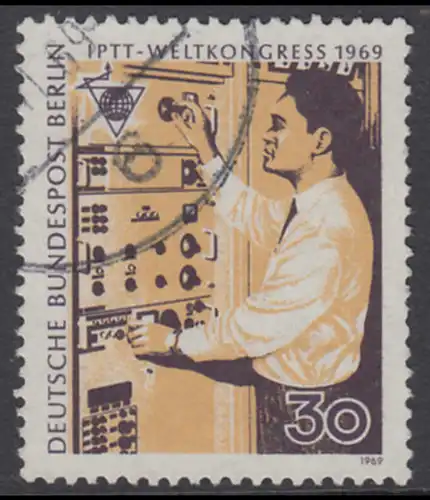 BERLIN 1969 Michel-Nummer 344 gestempelt EINZELMARKE (k)