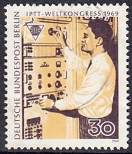 BERLIN 1969 Michel-Nummer 344 gestempelt EINZELMARKE (b)