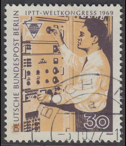 BERLIN 1969 Michel-Nummer 344 gestempelt EINZELMARKE (a)