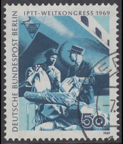 BERLIN 1969 Michel-Nummer 345 gestempelt EINZELMARKE (o)