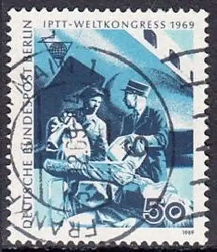 BERLIN 1969 Michel-Nummer 345 gestempelt EINZELMARKE (b)