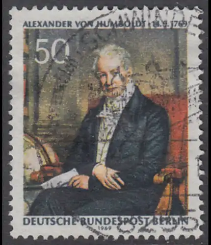 BERLIN 1969 Michel-Nummer 346 gestempelt EINZELMARKE (o)