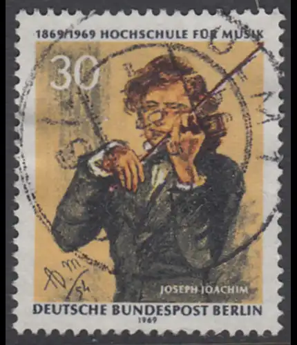 BERLIN 1969 Michel-Nummer 347 gestempelt EINZELMARKE (c)