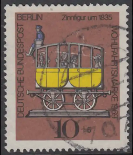 BERLIN 1969 Michel-Nummer 348 gestempelt EINZELMARKE (e)