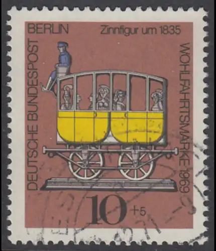 BERLIN 1969 Michel-Nummer 348 gestempelt EINZELMARKE (d)