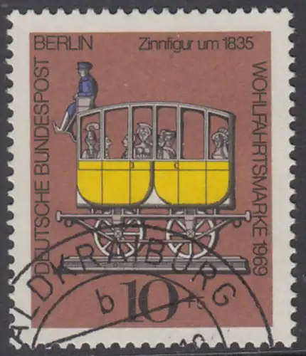 BERLIN 1969 Michel-Nummer 348 gestempelt EINZELMARKE (a)