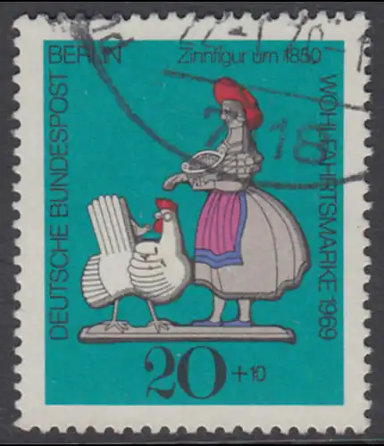 BERLIN 1969 Michel-Nummer 349 gestempelt EINZELMARKE (g)