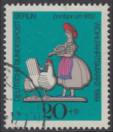 BERLIN 1969 Michel-Nummer 349 gestempelt EINZELMARKE (m)