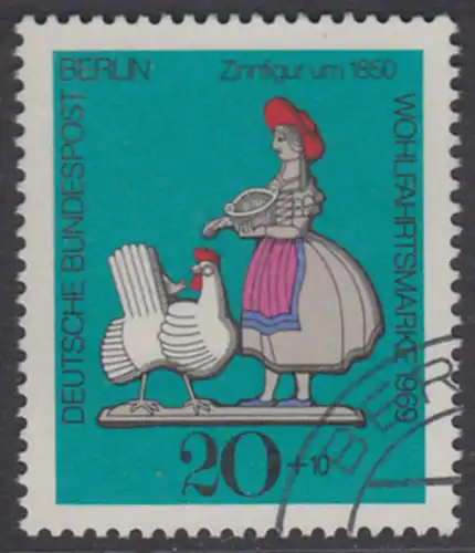 BERLIN 1969 Michel-Nummer 349 gestempelt EINZELMARKE (a)