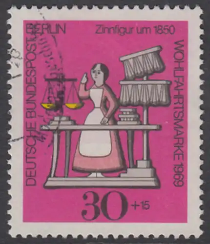 BERLIN 1969 Michel-Nummer 350 gestempelt EINZELMARKE (b)
