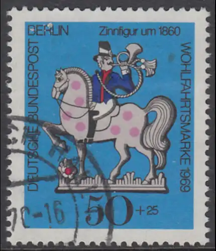 BERLIN 1969 Michel-Nummer 351 gestempelt EINZELMARKE (w)
