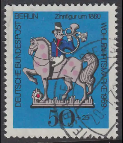 BERLIN 1969 Michel-Nummer 351 gestempelt EINZELMARKE (t)