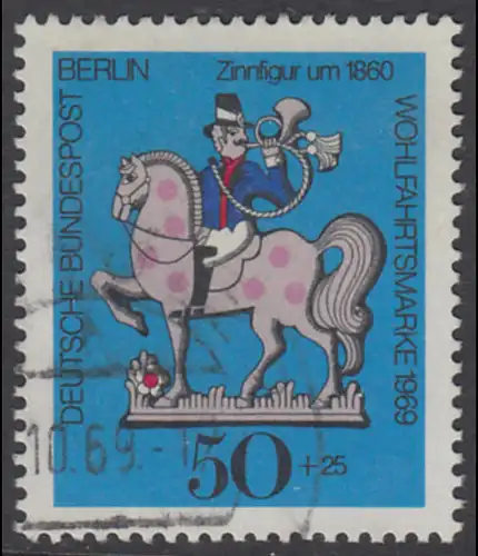 BERLIN 1969 Michel-Nummer 351 gestempelt EINZELMARKE (z)