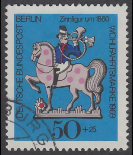 BERLIN 1969 Michel-Nummer 351 gestempelt EINZELMARKE (v)