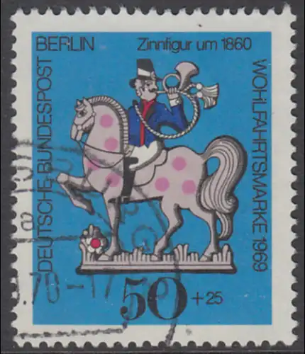 BERLIN 1969 Michel-Nummer 351 gestempelt EINZELMARKE (y)