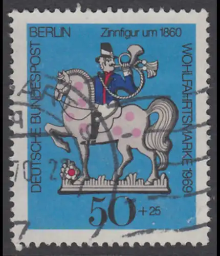 BERLIN 1969 Michel-Nummer 351 gestempelt EINZELMARKE (p)