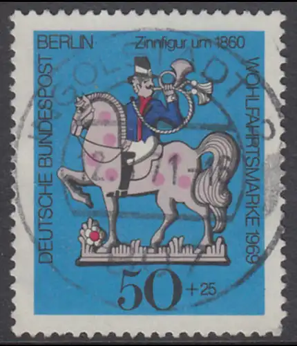 BERLIN 1969 Michel-Nummer 351 gestempelt EINZELMARKE (b)