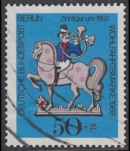 BERLIN 1969 Michel-Nummer 351 gestempelt EINZELMARKE (o)
