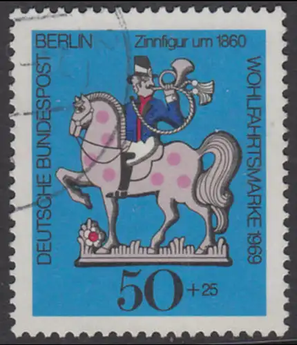 BERLIN 1969 Michel-Nummer 351 gestempelt EINZELMARKE (a)