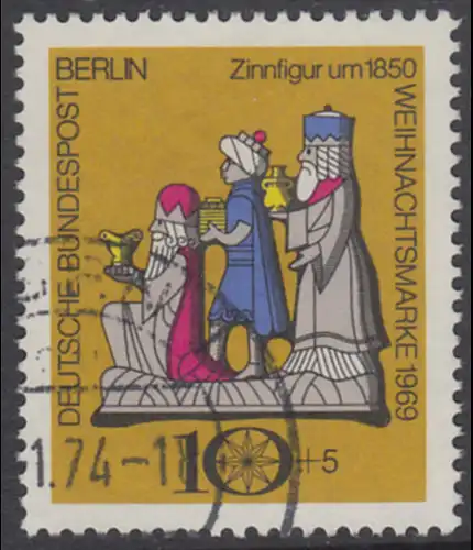 BERLIN 1969 Michel-Nummer 352 gestempelt EINZELMARKE (l)