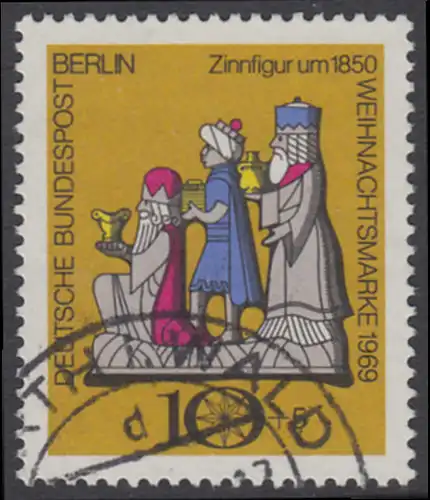 BERLIN 1969 Michel-Nummer 352 gestempelt EINZELMARKE (k)