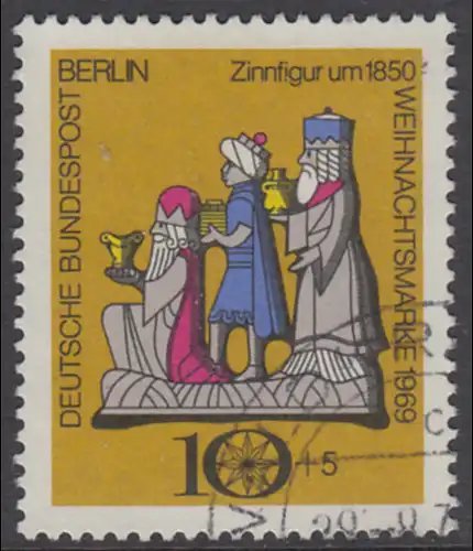 BERLIN 1969 Michel-Nummer 352 gestempelt EINZELMARKE (c)