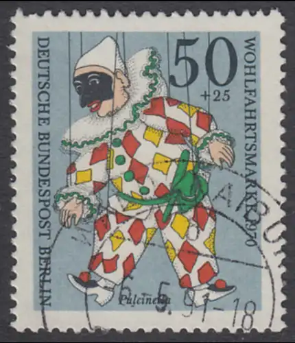 BERLIN 1970 Michel-Nummer 376 gestempelt EINZELMARKE (n)