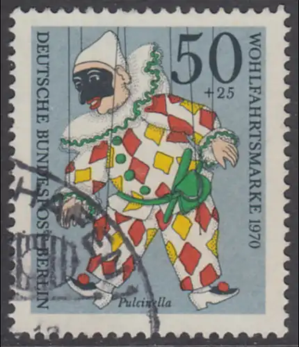 BERLIN 1970 Michel-Nummer 376 gestempelt EINZELMARKE (a)