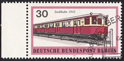 BERLIN 1971 Michel-Nummer 382 gestempelt EINZELMARKE RAND links (a)