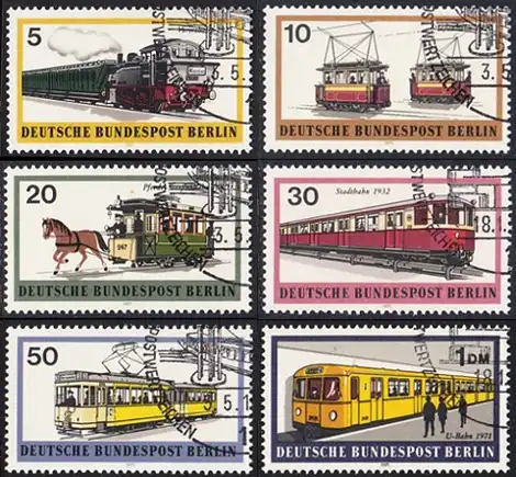 BERLIN 1971 Michel-Nummer 379-384 gestempelt SATZ(6) EINZELMARKEN (a)
