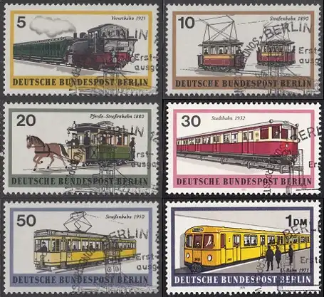 BERLIN 1971 Michel-Nummer 379-384 gestempelt SATZ(6) EINZELMARKEN (c)