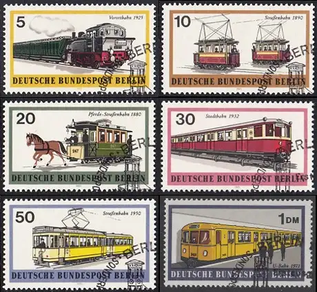 BERLIN 1971 Michel-Nummer 379-384 gestempelt SATZ(6) EINZELMARKEN (b)