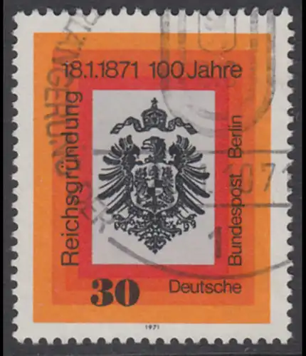 BERLIN 1971 Michel-Nummer 385 gestempelt EINZELMARKE (a)