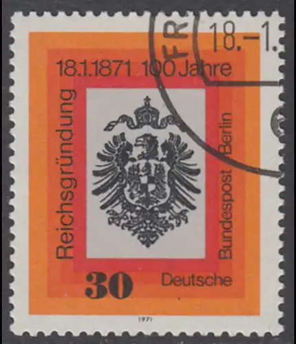 BERLIN 1971 Michel-Nummer 385 gestempelt EINZELMARKE (q)