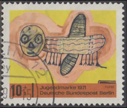 BERLIN 1971 Michel-Nummer 386 gestempelt EINZELMARKE (e)
