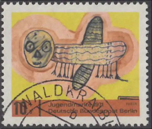 BERLIN 1971 Michel-Nummer 386 gestempelt EINZELMARKE (c)