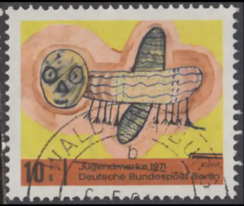 BERLIN 1971 Michel-Nummer 386 gestempelt EINZELMARKE (b)