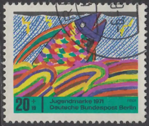 BERLIN 1971 Michel-Nummer 387 gestempelt EINZELMARKE (c)