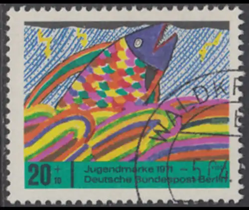 BERLIN 1971 Michel-Nummer 387 gestempelt EINZELMARKE (d)