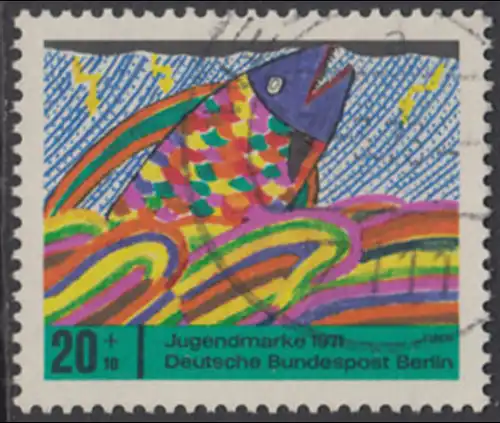 BERLIN 1971 Michel-Nummer 387 gestempelt EINZELMARKE (e)